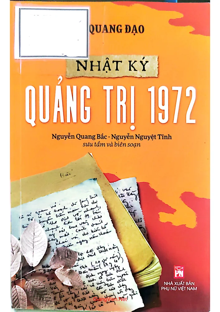 Ảnh bìa của Nhật ký Quảng Trị 1972