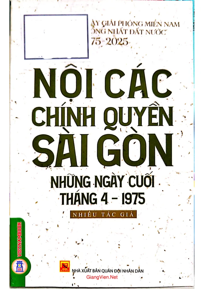 Ảnh bìa của Nội các chính quyền Sài Gòn những ngày cuối tháng 4-1975