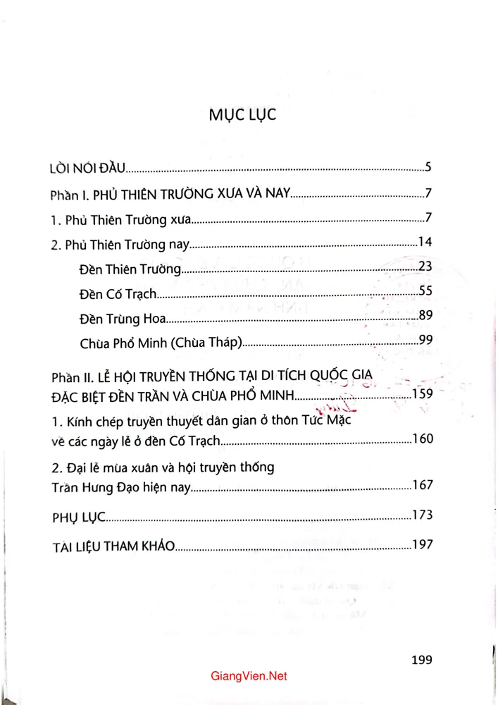 Trang bìa chính thức sách Di tích quốc gia đặc biệt Đền Trần - Chùa Phổ Minh tỉnh Nam Định