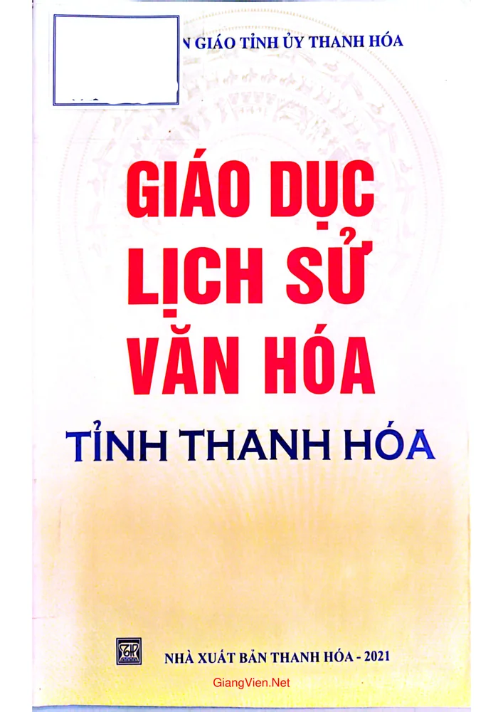 Ảnh bìa của Giáo dục lịch sử văn hóa tỉnh Thanh Hóa