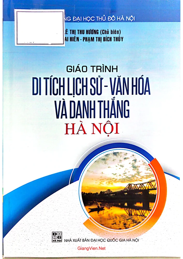 Ảnh bìa của Giáo trình Di tích lịch sử - Văn hóa và Danh thắng Hà Nội