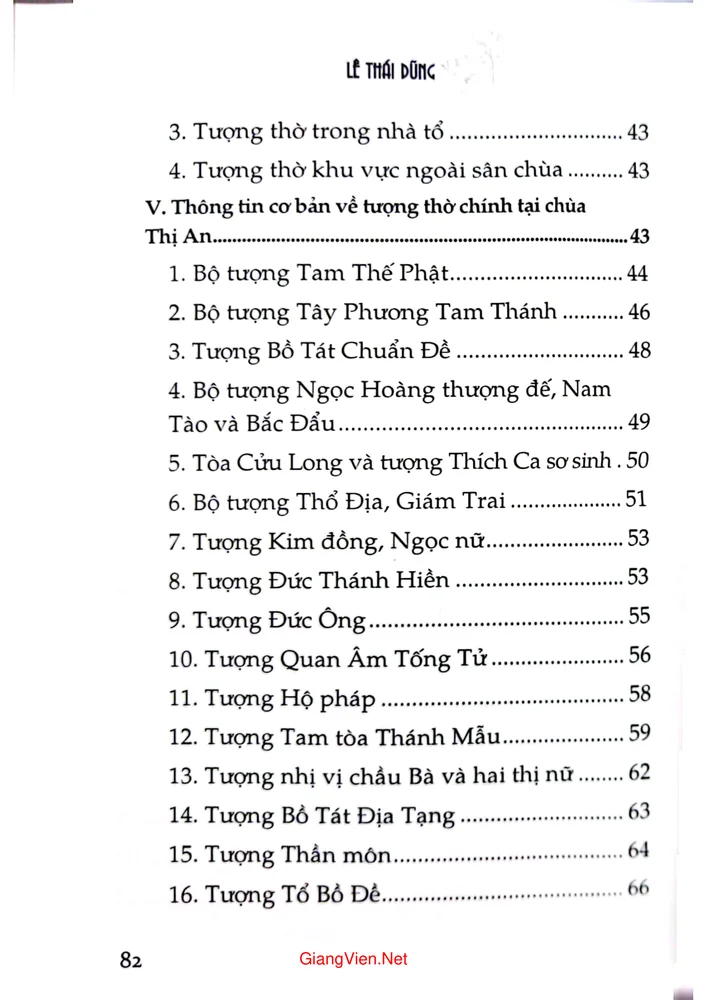Mục lục chi tiết trang 1 sách Giới thiệu Di tích lịch sử - Văn hóa chùa Thị An (An lĩnh tự, thị trấn Hưng Nhân, huyện Hưng Hà, tỉnh Thái Bình)