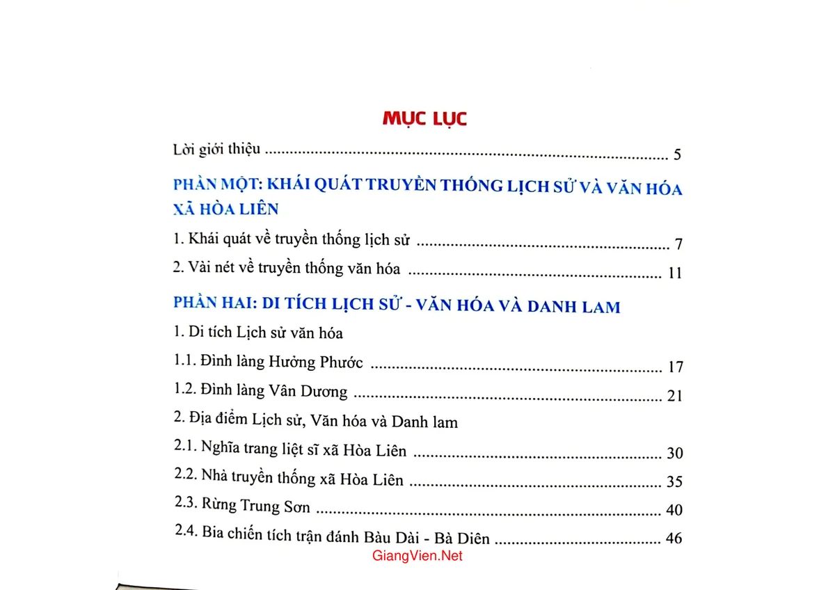 Trang bìa chính thức sách Hòa Liên - Di tích lịch sử, văn hóa