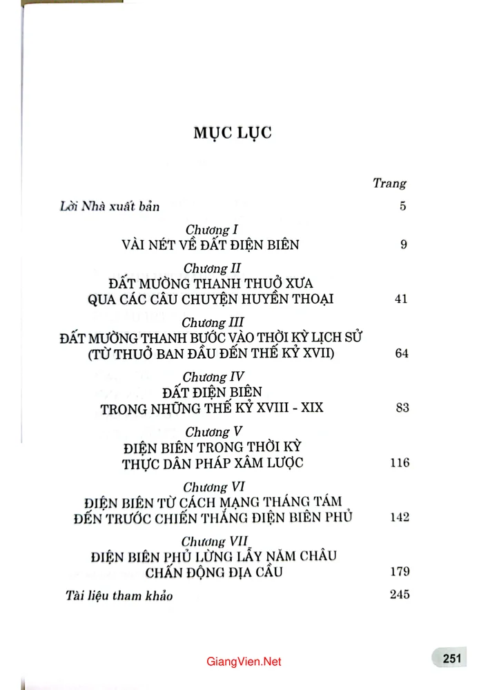 Trang bìa chính thức sách Điện Biên trong lịch sử (Từ thuở ban đầu đến năm 1954)