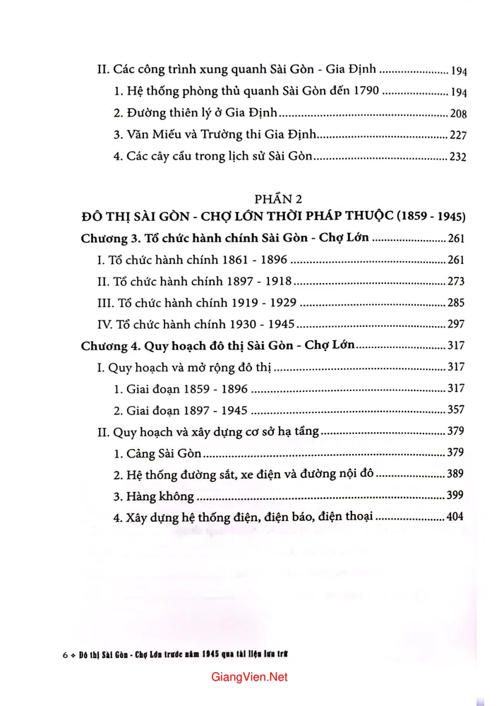 Trang 2 - Ảnh minh họa nội dung sách Đô thị Sài Gòn Chợ Lớn trước năm 1945 qua tài liệu lưu trữ