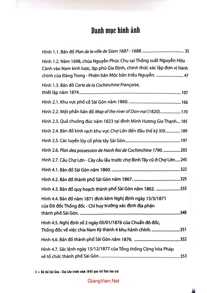 Trang 4 - Ảnh minh họa nội dung sách Đô thị Sài Gòn Chợ Lớn trước năm 1945 qua tài liệu lưu trữ