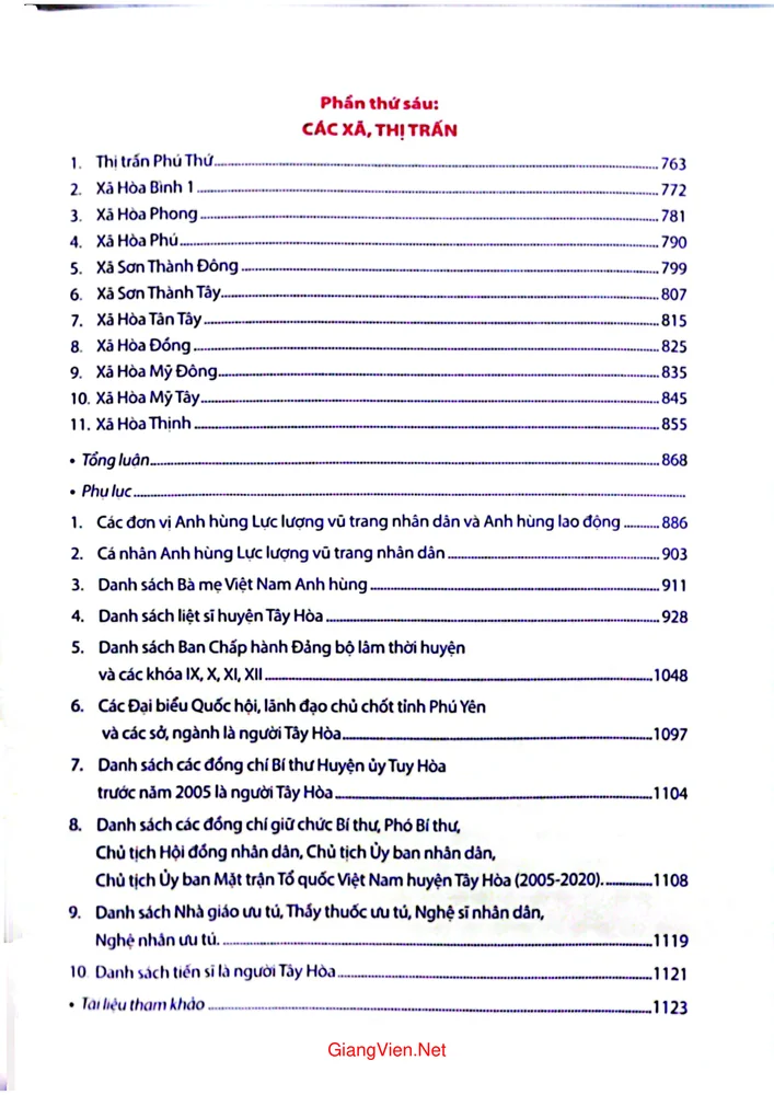 Trang 6 - Ảnh minh họa nội dung sách Địa chí huyện Tây Hòa tỉnh Phú Yên