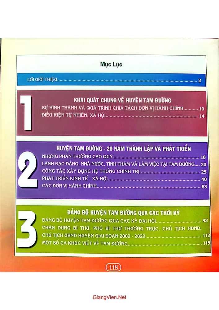 Trang 1 - Ảnh minh họa nội dung sách Kỷ yếu huyện Tam Đường 20 năm thành lập và phát triển (2002 - 2022)