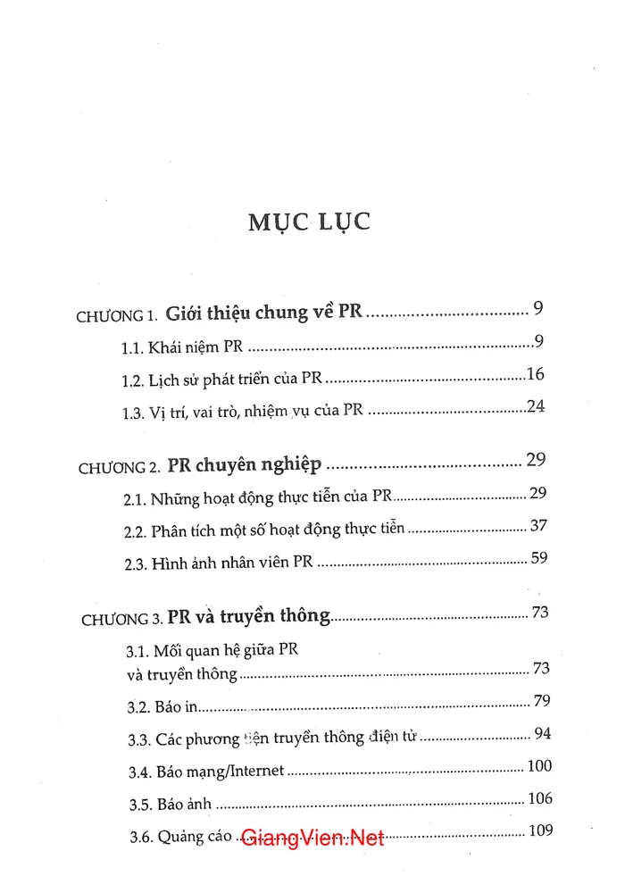 Trang 1 - Ảnh minh họa nội dung sách PR kiến thức cơ bản và đạo đức nghề nghiệp