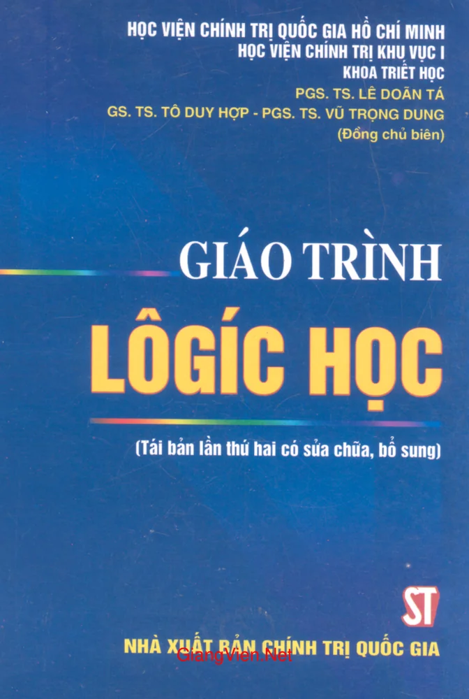 Ảnh bìa của Giáo trình lôgíc học