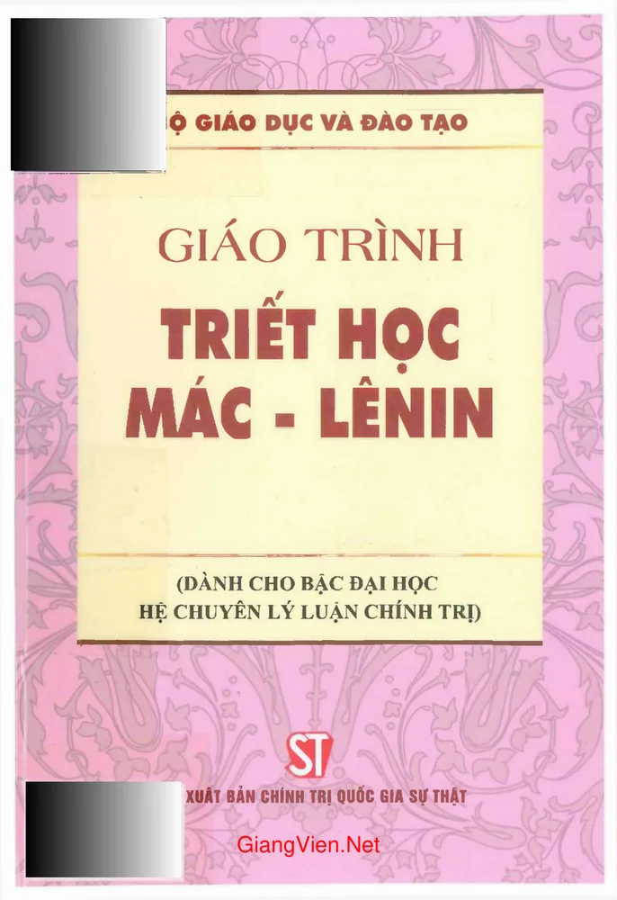 Ảnh bìa của Giáo trình Triết học Mác - LêNin- chuyên