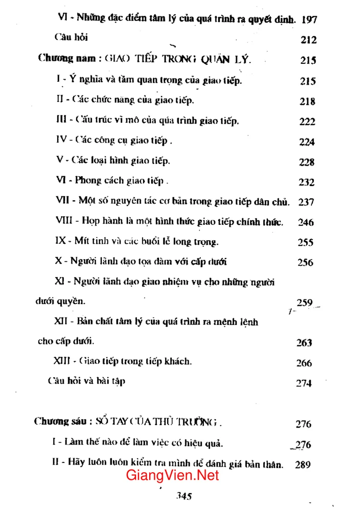 Mục lục chi tiết trang 2 sách Giáo trình Tâm lý học quản lý (tác giả Nguyễn Bá Dương)