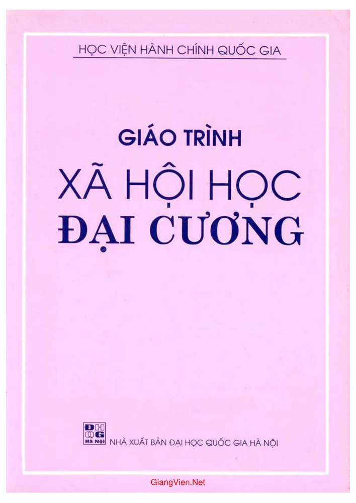 Ảnh bìa của Giáo trình Xã hội học đại cương
