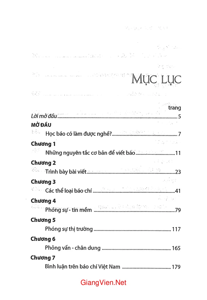 Trang 1 - Ảnh minh họa nội dung sách Những gì chưa dạy ở trường báo chí