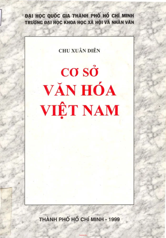 Ảnh bìa của Cơ sở văn hóa Việt Nam - Chu Xuân Diên
