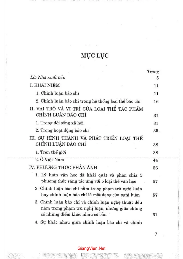 Trang bìa chính thức sách Tác phẩm chính luận báo chí