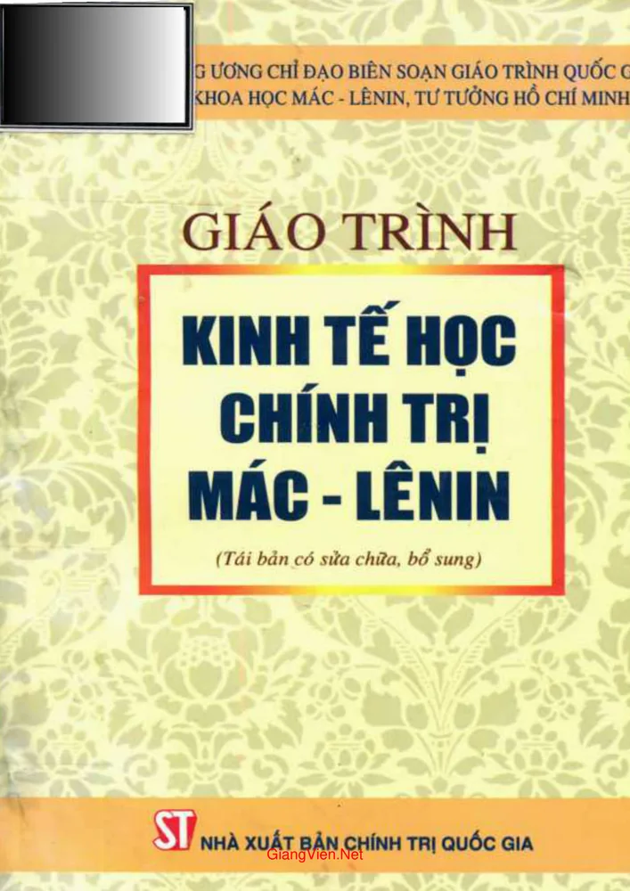 Ảnh bìa của Giáo trình kinh tế học chính trị Mác - LêNin