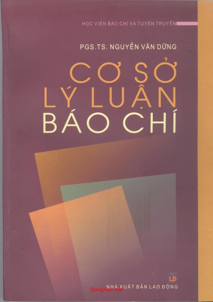 Ảnh bìa của Cơ sở lí luận báo chí (tác giả Nguyễn Văn Dũng)