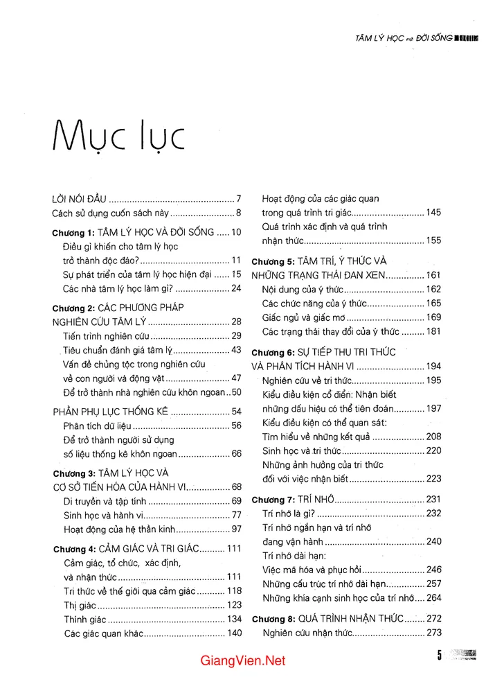 Trang 1 - Ảnh minh họa nội dung sách Tâm lí học và đời sống