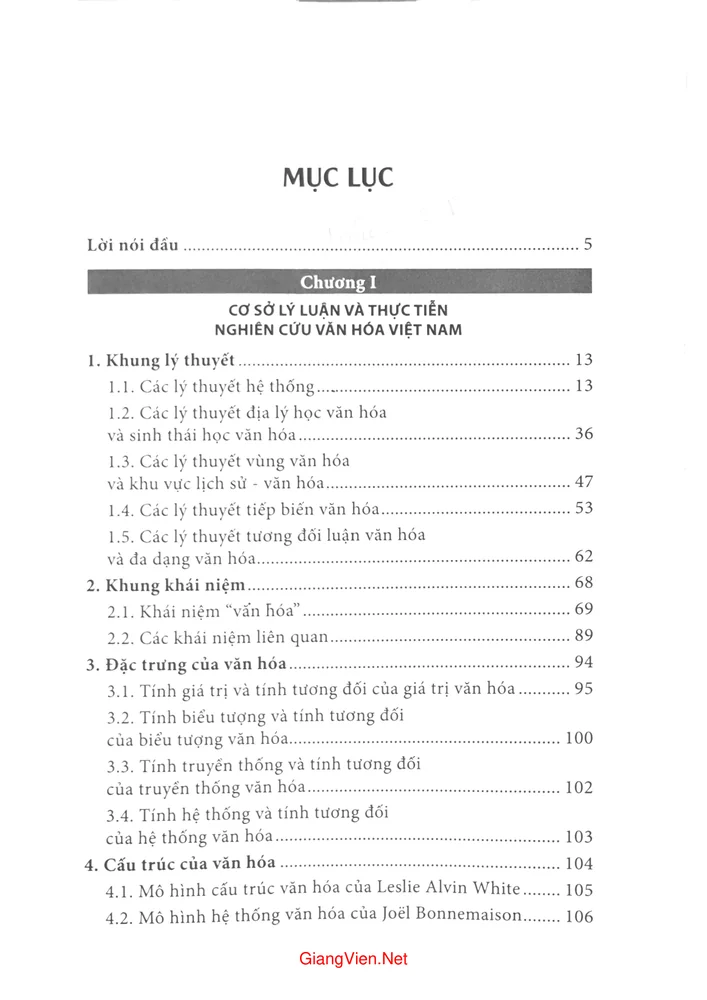 Trang 1 - Ảnh minh họa nội dung sách Văn hóa Việt Nam tiếp cận hệ thống liên ngành