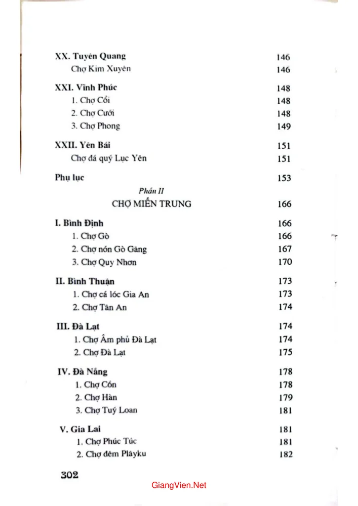 Mục lục chi tiết trang 4 sách Chợ Việt