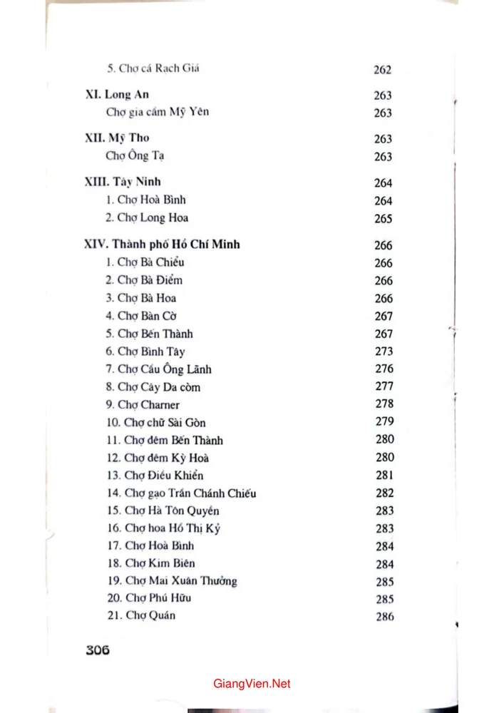 Mục lục chi tiết trang 8 sách Chợ Việt