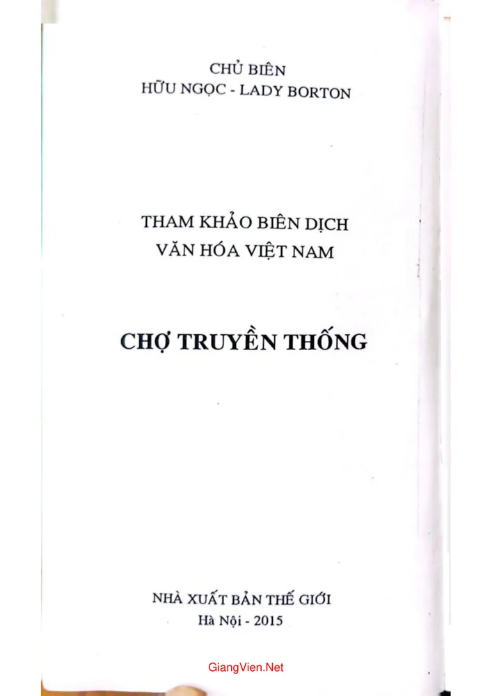 Ảnh bìa của Chợ truyền thống
