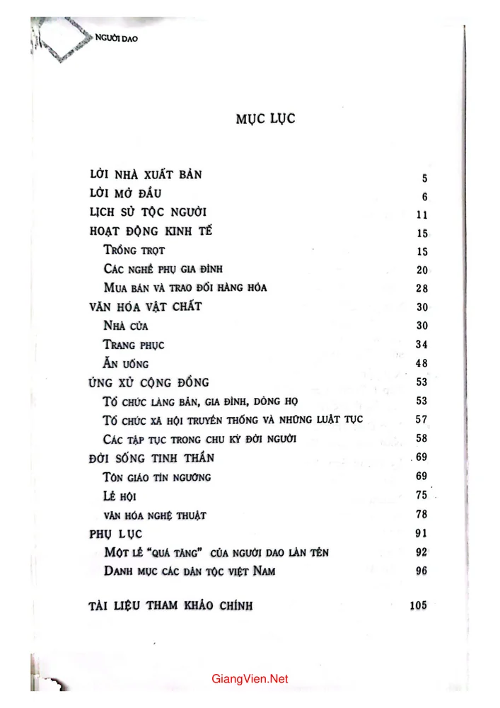 Trang 1 - Ảnh minh họa nội dung sách Người Dao