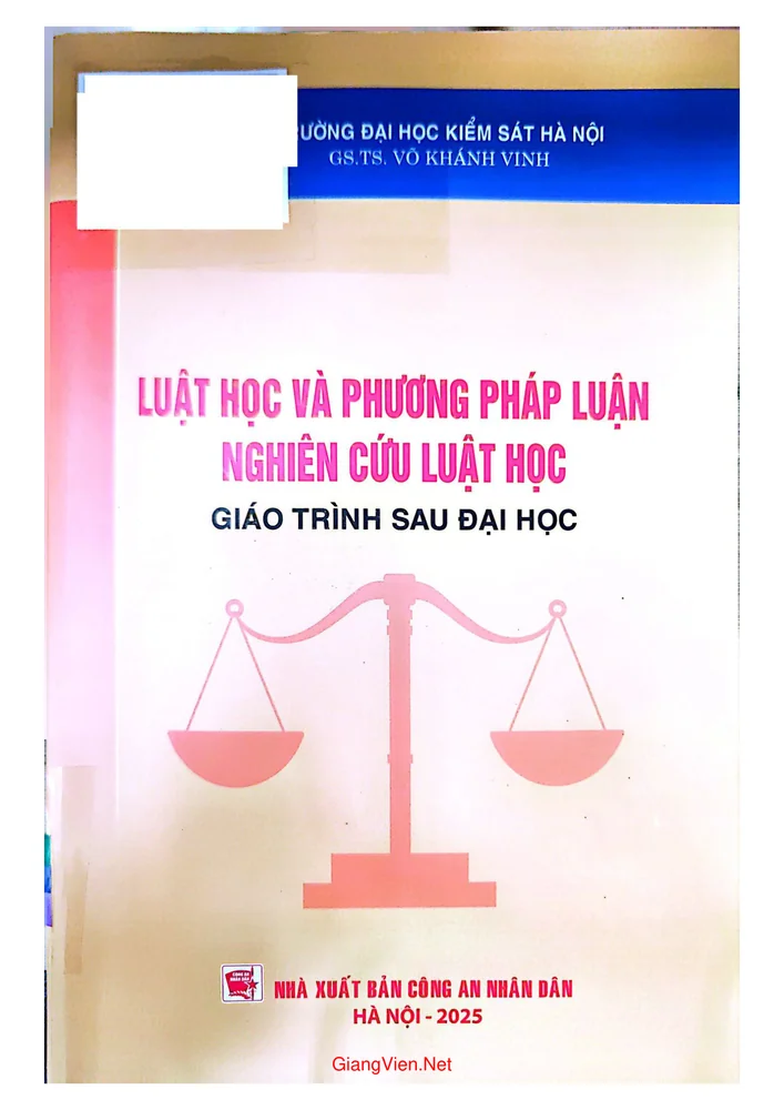 Ảnh bìa của Luật học và phương pháp luận nghiên cứu luật học