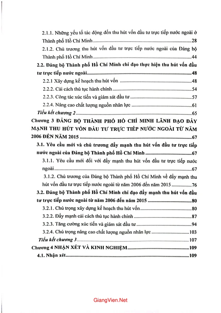 Trang 2 - Ảnh minh họa nội dung sách Đảng bộ thành phố Hồ Chí Minh lãnh đạo thu hút vốn đầu tư nước ngoài (FDI) từ năm 1996 đến 2015