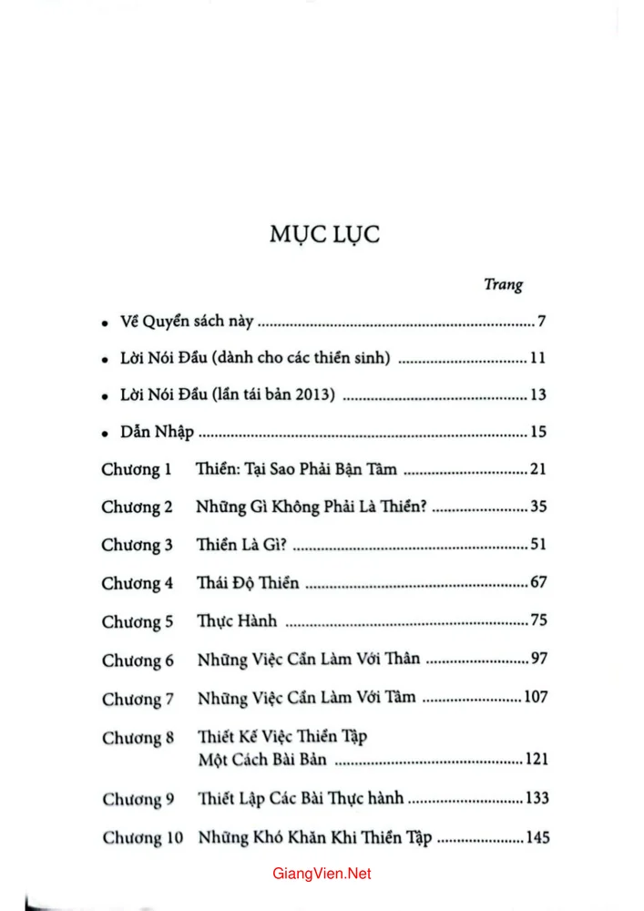 Trang 1 - Ảnh minh họa nội dung sách Thiền phật giáo, chánh niệm, qua ngôn ngữ thông thường