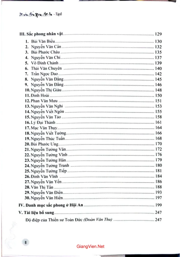 Trang 2 - Ảnh minh họa nội dung sách Di sản hán nôm Hội An, tập 6 Sắc phong