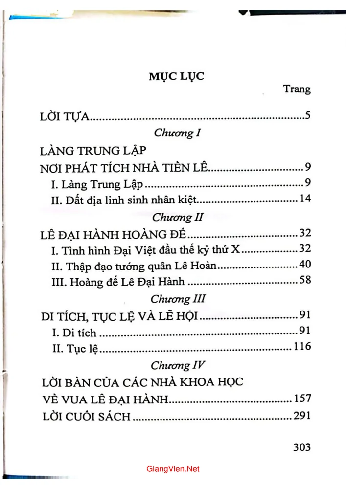 Trang 1 - Ảnh minh họa nội dung sách Vua Lê Đại Hành và quê hương Trung Lập