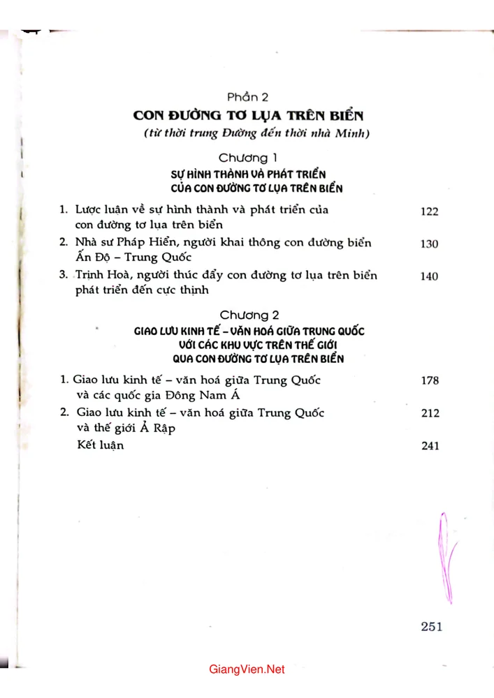 Mục lục chi tiết trang 1 sách Con đường tơ lụa quá khứ và tương lai