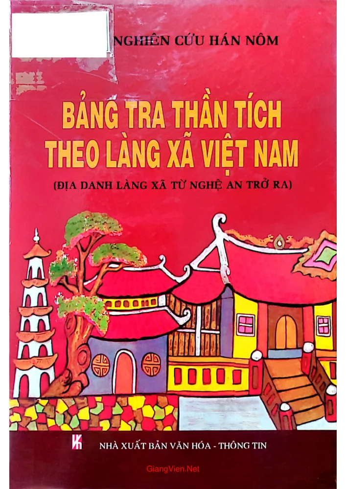 Ảnh bìa của Bảng tra thần tích theo làng xã Việt Nam