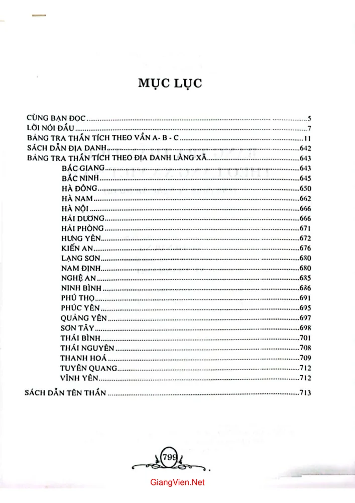 Trang bìa chính thức sách Bảng tra thần tích theo làng xã Việt Nam