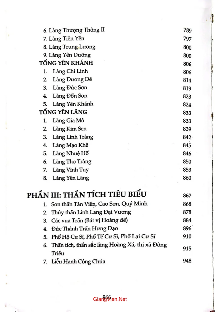 Mục lục chi tiết trang 4 sách Di sản Hán Nôm tỉnh Quảng Ninh. Tập 1 Địa chí cổ, thần tích thần sắc