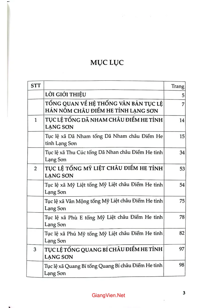 Trang bìa chính thức sách Di văn hán nôm tỉnh Lạng Sơn Châu Điềm he, tục lệ