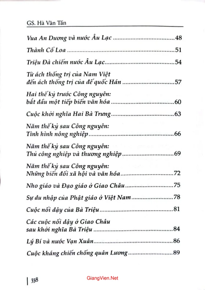 Mục lục chi tiết trang 1 sách Sự sinh thành Việt Nam