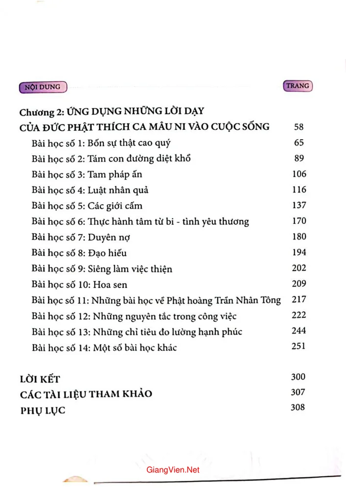 Mục lục chi tiết trang 1 sách Con đường hạnh phúc