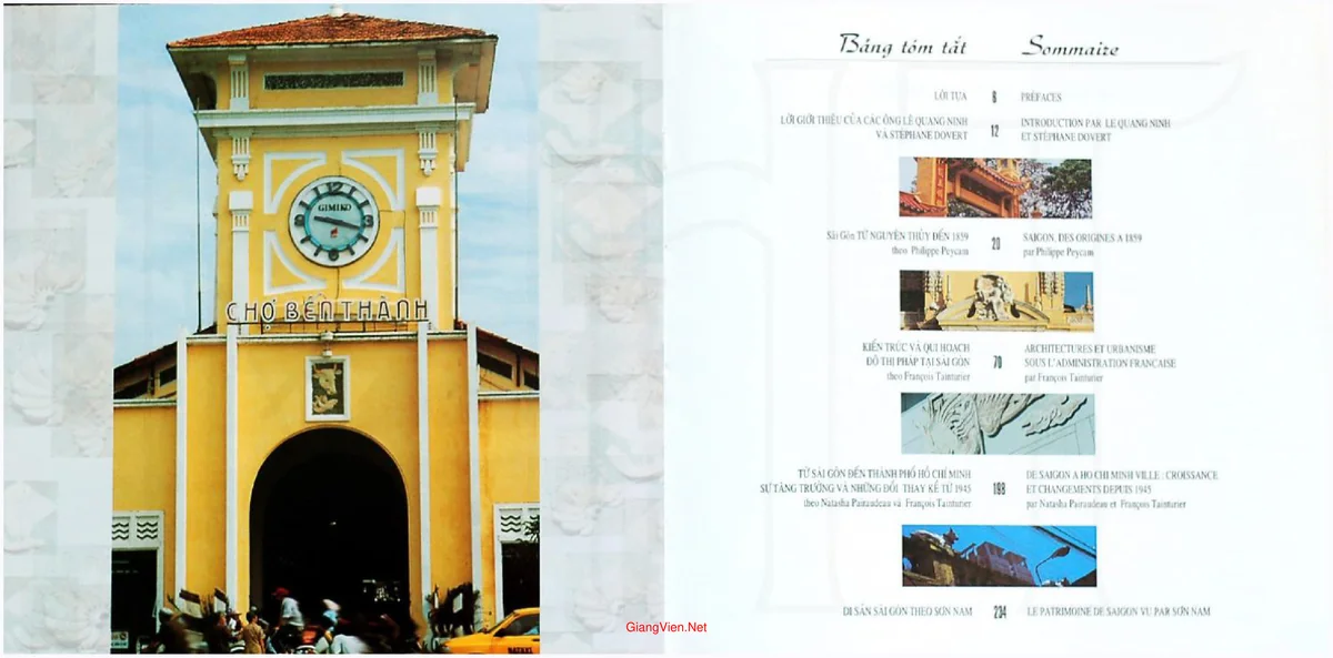 Trang bìa chính thức sách Sài Gòn 1698–1998 Kiến trúc – Quy hoạch.