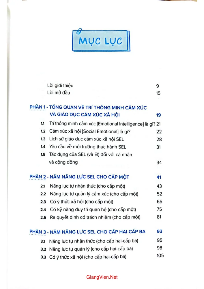 Trang 1 - Ảnh minh họa nội dung sách Phát triển năng lực cảm xúc xã hội 