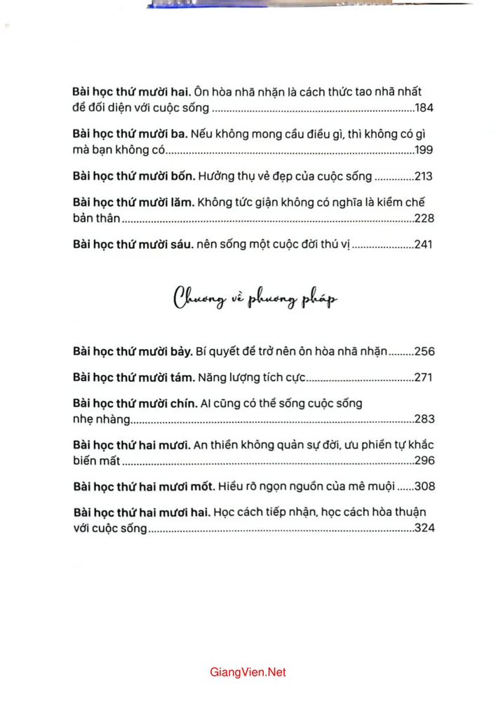 Mục lục chi tiết trang 1 sách Học cách làm bạn với cảm xúc