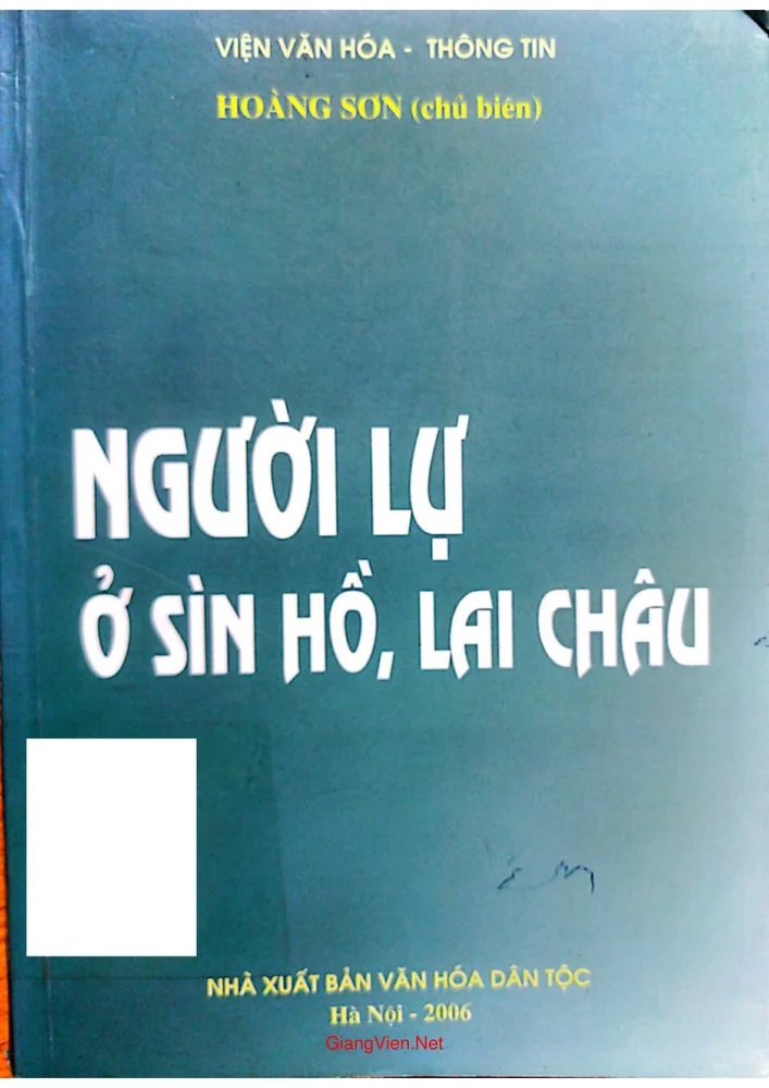 Ảnh bìa của Người Lự ở Sìn Hồ Lai Châu