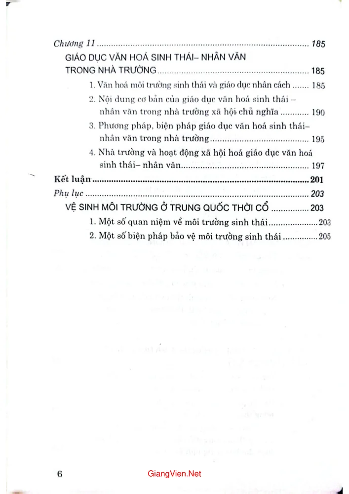 Mục lục chi tiết trang 3 sách Văn hóa sinh thái nhân văn