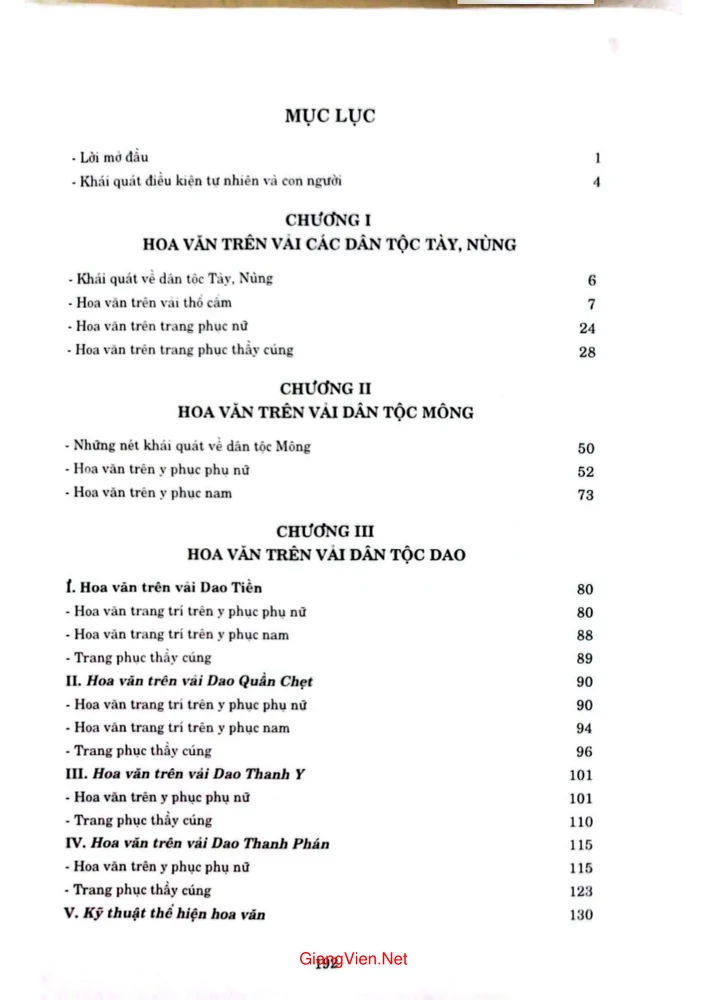 Trang 1 - Ảnh minh họa nội dung sách Hoa văn trên vải các dân tộc thiểu số vùng Đông bắc Bắc bộ Việt Nam
