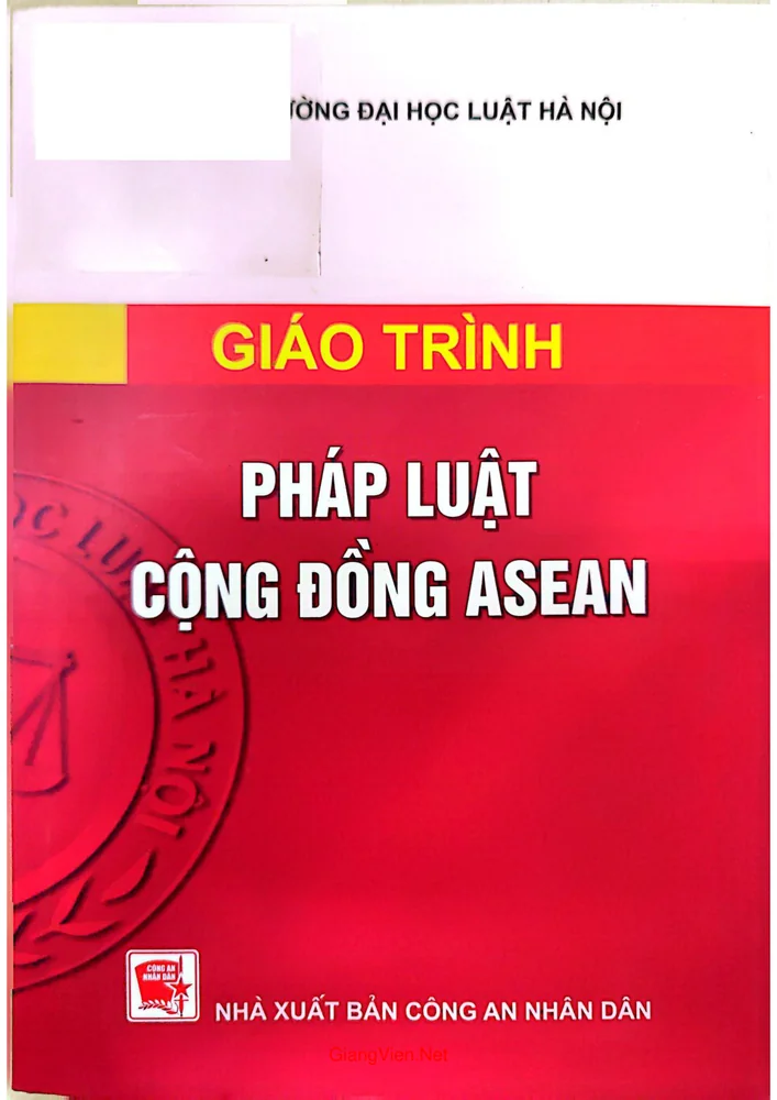 Ảnh bìa của Giáo trình pháp luật cộng đồng Asean