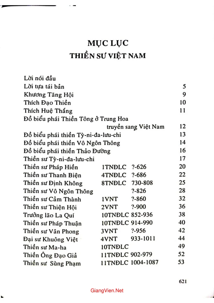 Trang bìa chính thức sách Thiền sư Việt Nam