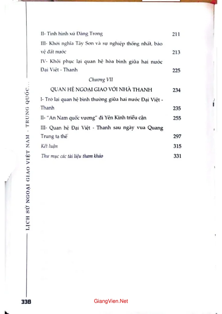 Mục lục chi tiết trang 2 sách Lịch sử ngoại giao Việt Nam - Trung Quốc (Từ khởi thủy đến cuối thế kỷ XVIII) (Sách tham khảo - phục vụ lãnh đạo)_1