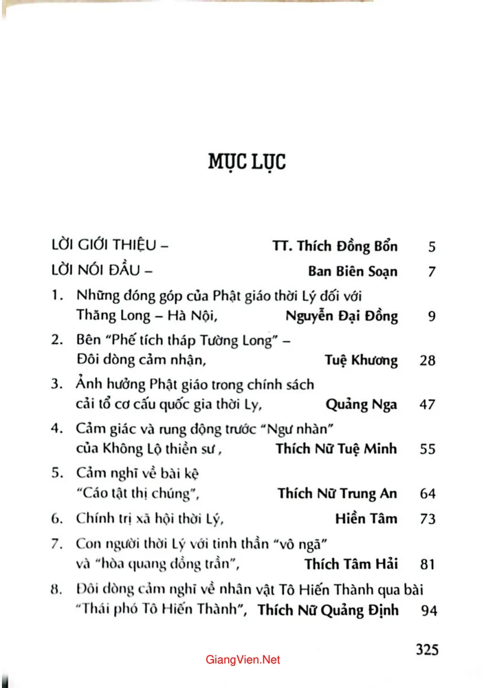 Trang bìa chính thức sách Phật giáo đời Lý